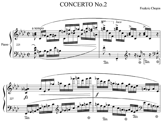 ショパンピアノ協奏曲第２番楽譜